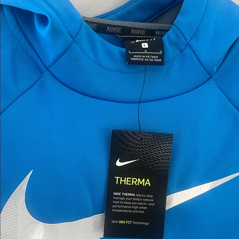 Nike Kids Bright Blue Hoodie‎ with Silver Logo.   CAJA. # 3